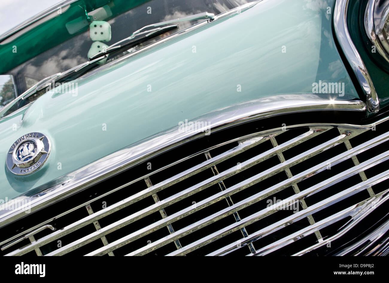 1950 Vauxhall Cresta capot Capot radiateur grill classic car Banque D'Images