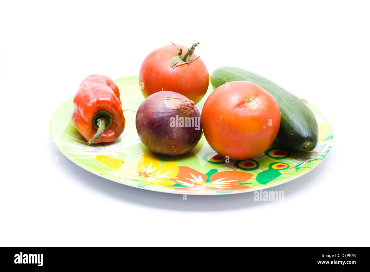 Légumes frais sur la plaque Banque D'Images