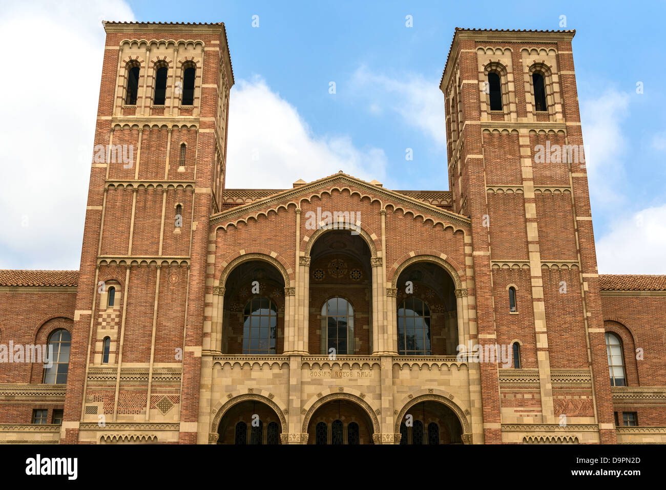 La célèbre Royce hall de l'UCLA, l'Université de Californie, Los Angeles. Banque D'Images