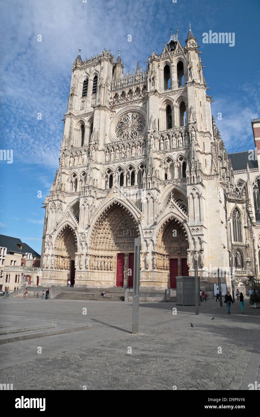 La Cathédrale de Notre Dame d'Amiens (Cathédrale Notre-Dame d'Amiens), ou la Cathédrale d'Amiens, Amiens, Somme, Picardie, France. Banque D'Images