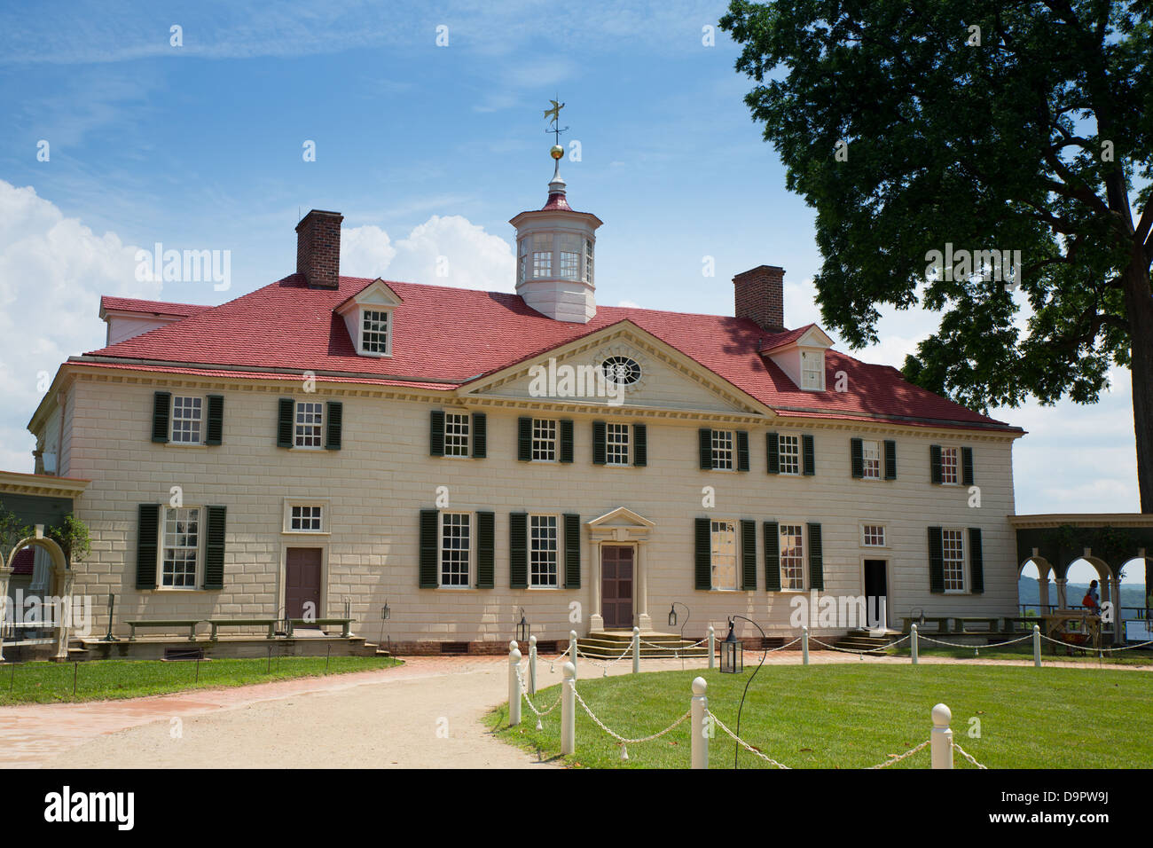 George Washington estate mansion à Mt Vernon, Virginia, USA Banque D'Images