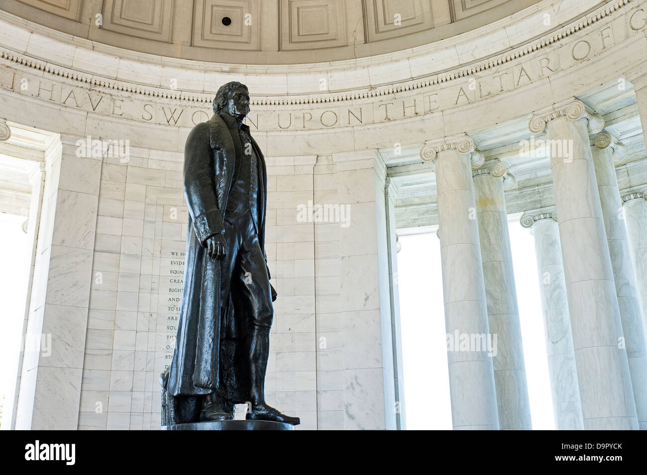 L'intérieur, Jefferson Memorial, Washington DC, USA Banque D'Images