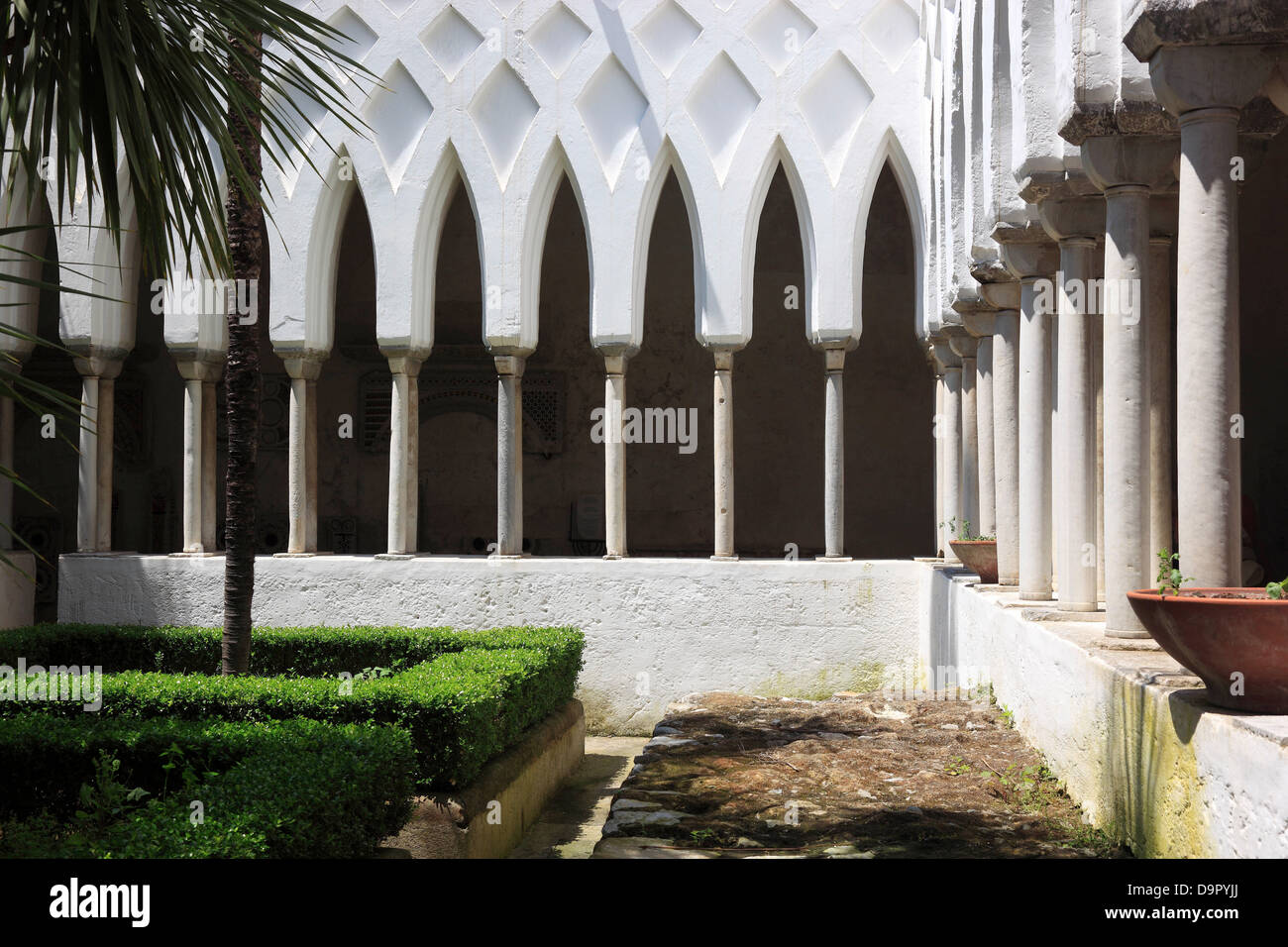 Chiostro del Paradiso, cloître, cloître du Paradis, la cathédrale de Sant'Andrea, Amalfi, Campanie, Italie Banque D'Images