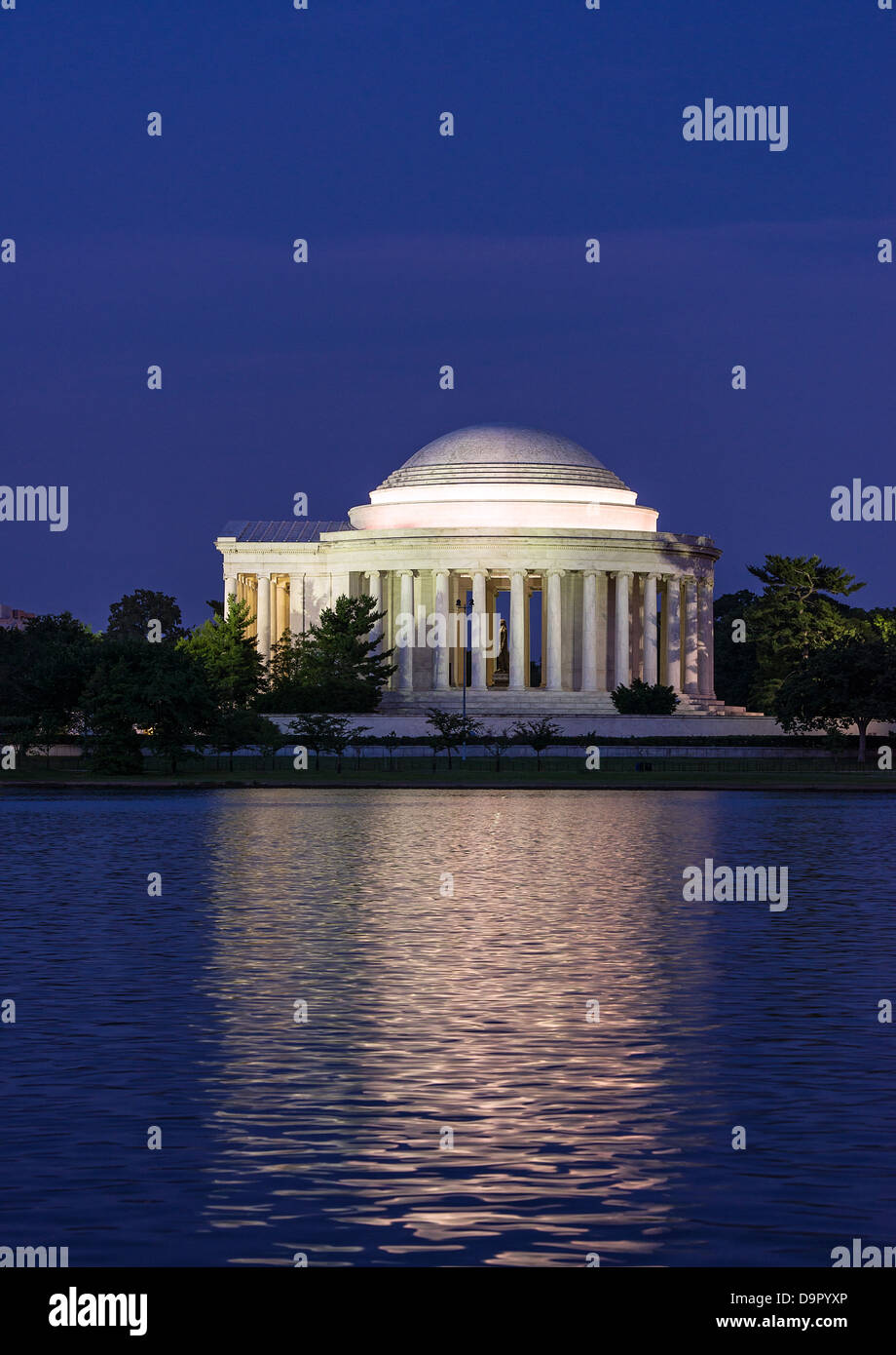 Extérieur, Jefferson Memorial, Washington DC, USA Banque D'Images