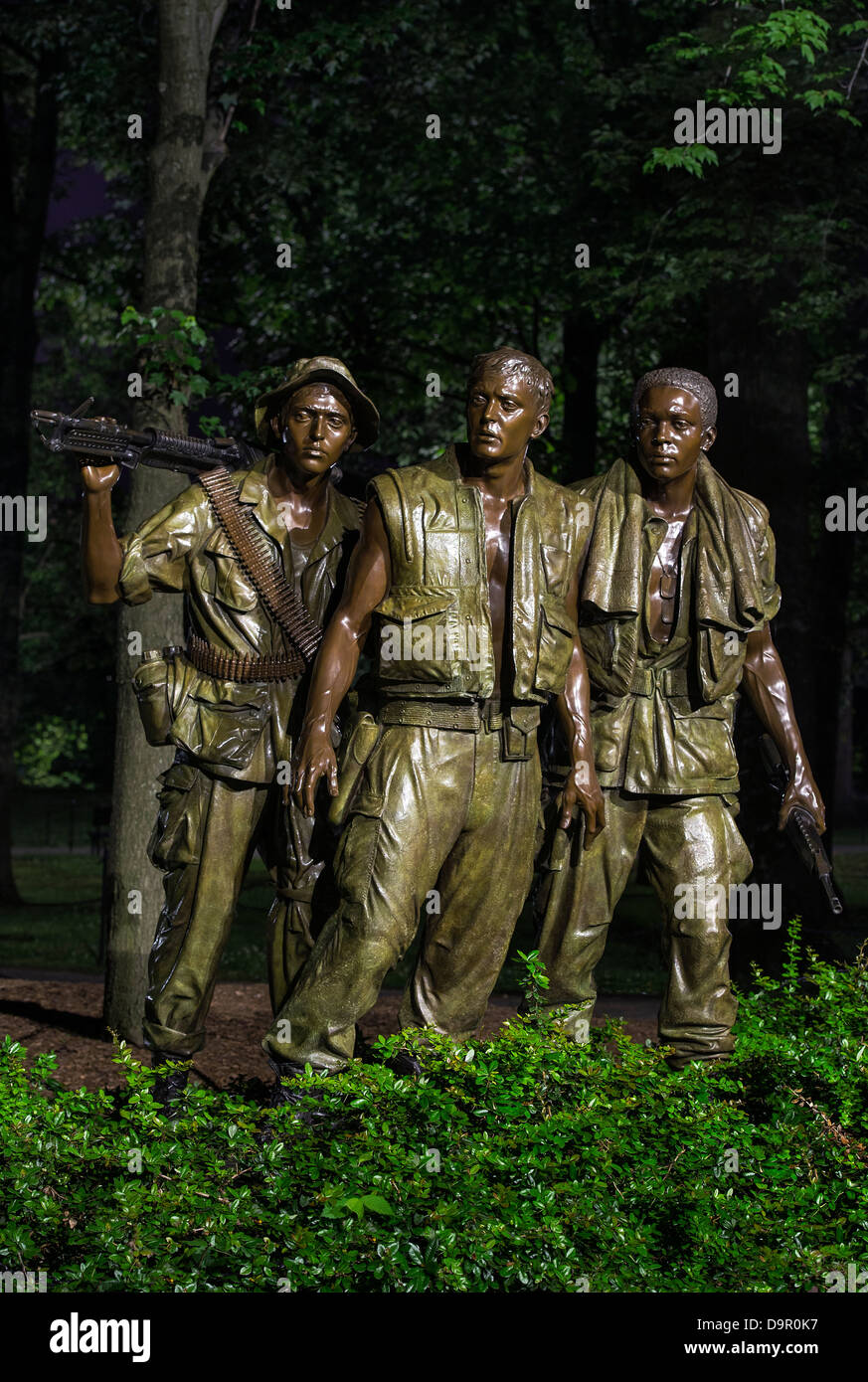Les trois soldats, le Vietnam Veterans Memorial, Banque D'Images