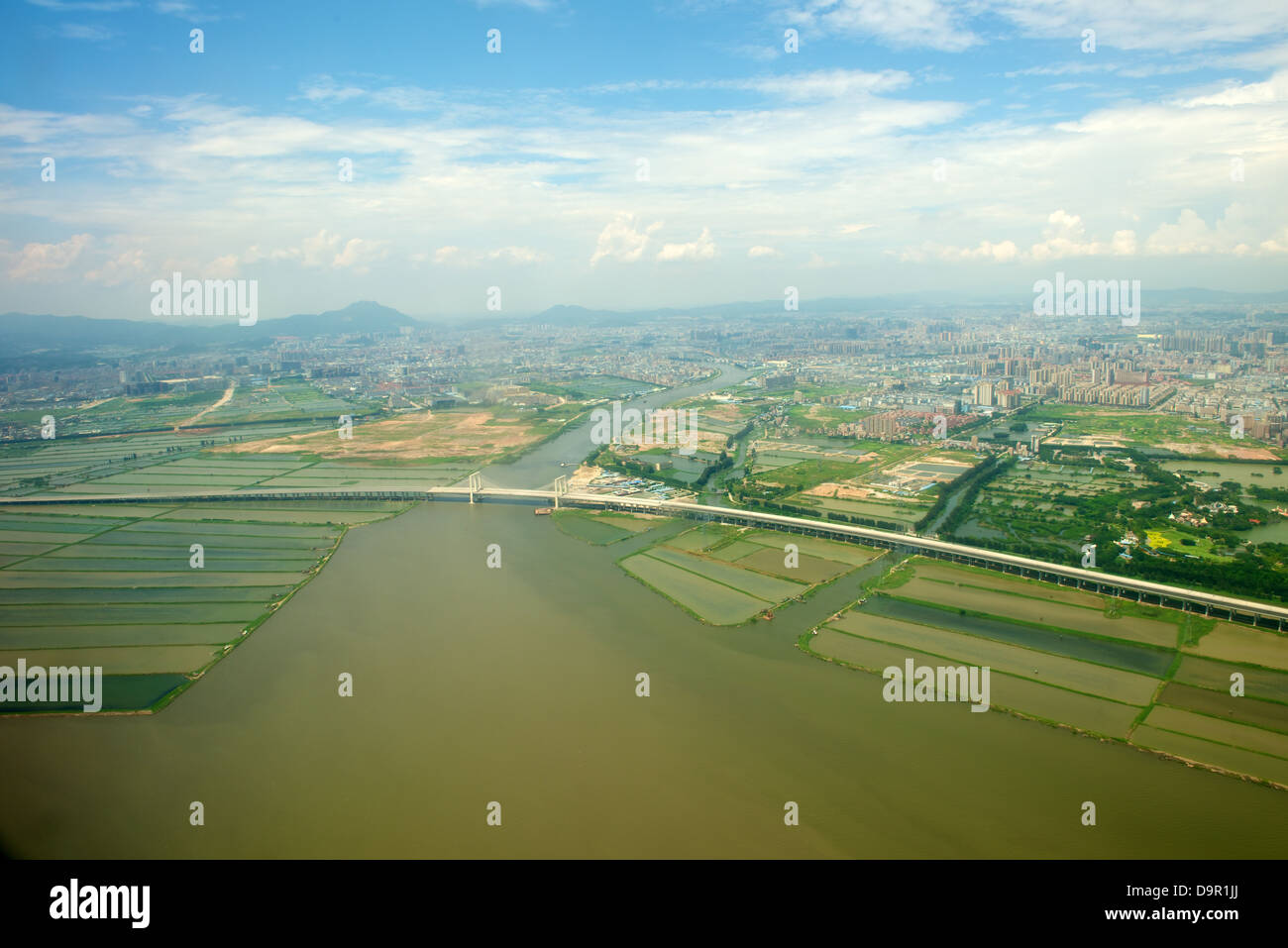 Vue aérienne de la ville de Shenzhen en Chine Banque D'Images