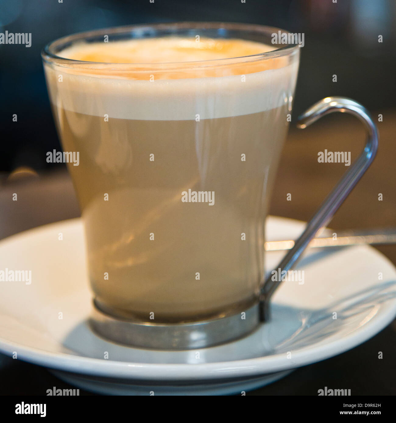 Close-up d'une tasse de Cappuccino, Florence, Toscane, Italie Banque D'Images Close-up d'une tasse de Cappuccino, Florence, Toscane, Italie Banque D'Images