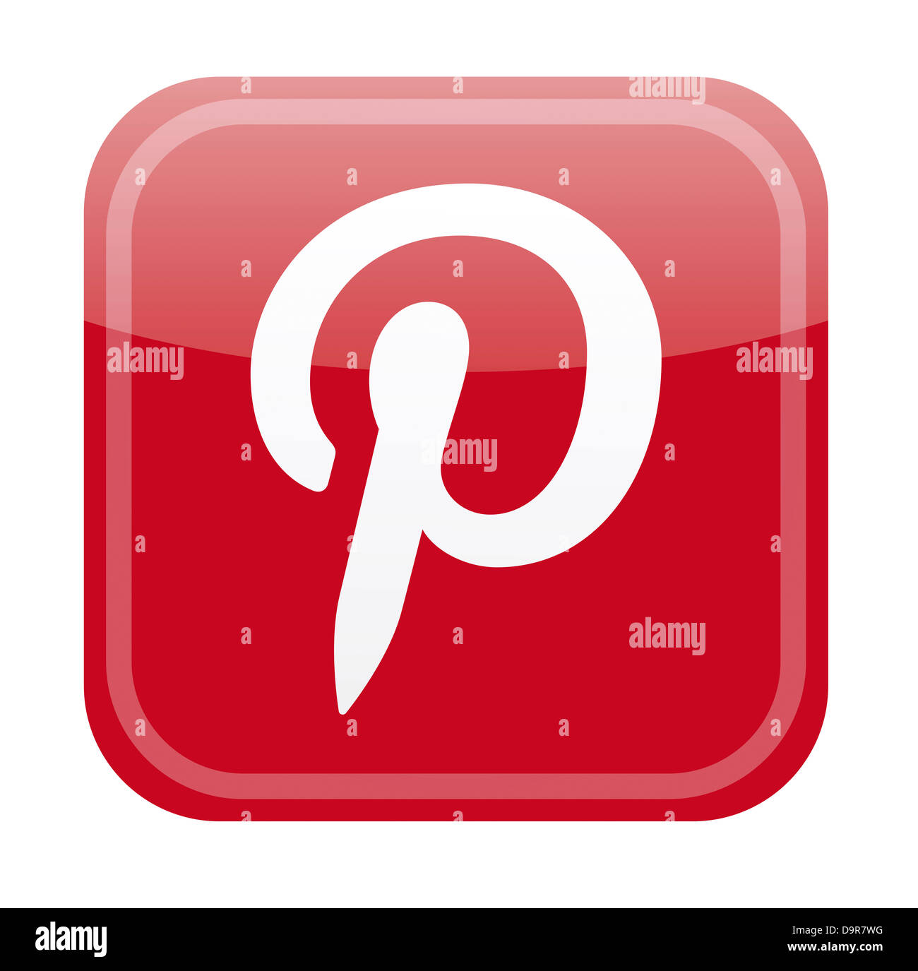 Icône Symbole du drapeau logo Pinterest Banque D'Images