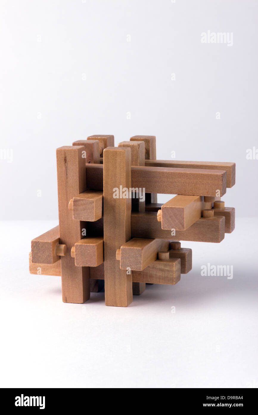 Puzzle en bois Banque D'Images