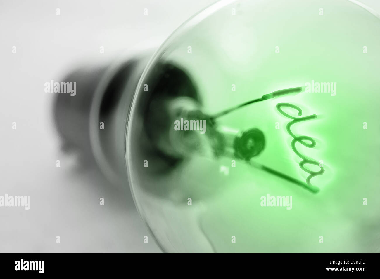 L'idée de l'orthographe du filament en vert Banque D'Images L'idée de l'orthographe du filament en vert Banque D'Images