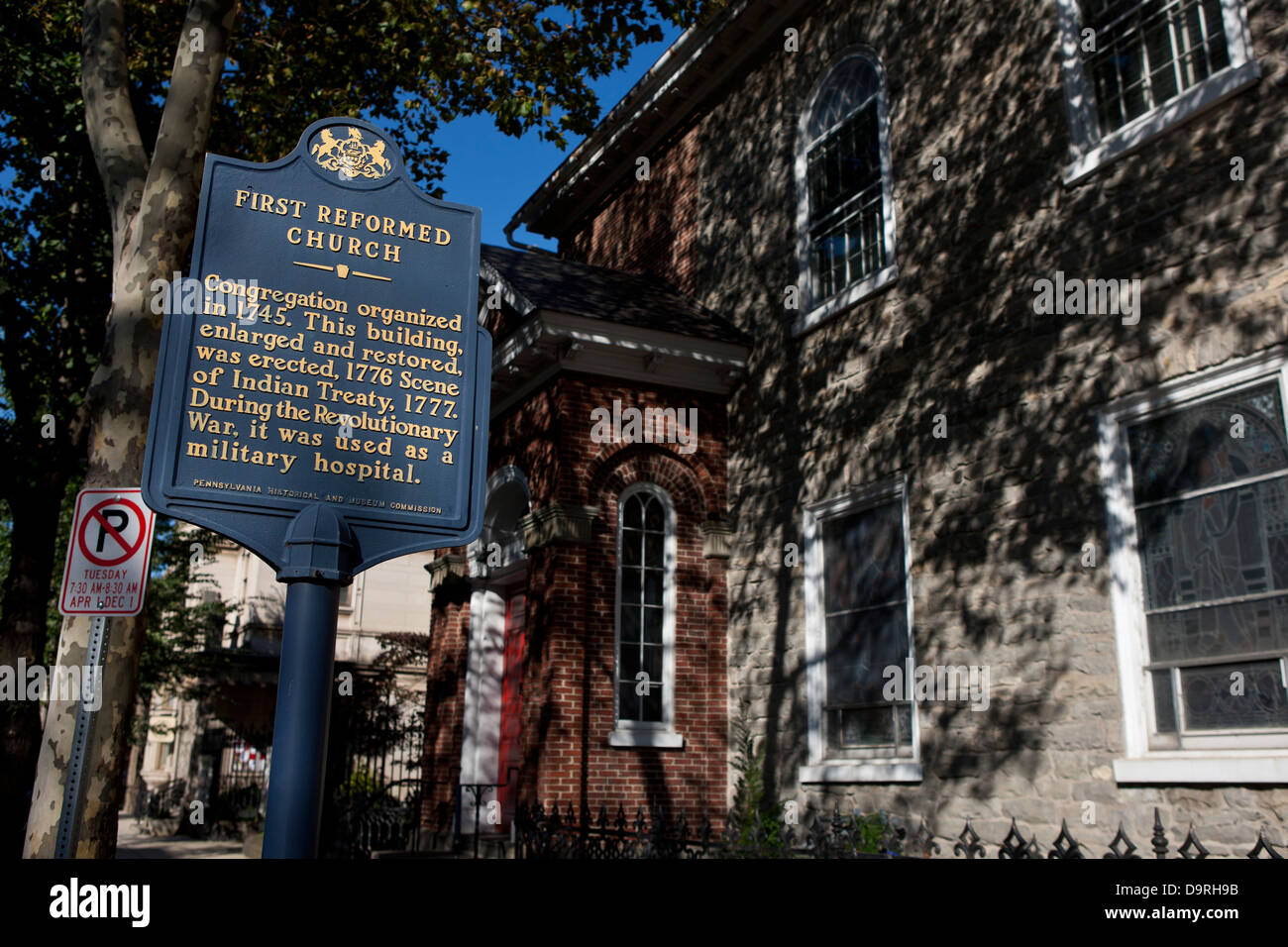 Première Église réformée, Easton, Pennsylvanie, États-Unis d'Amérique Banque D'Images