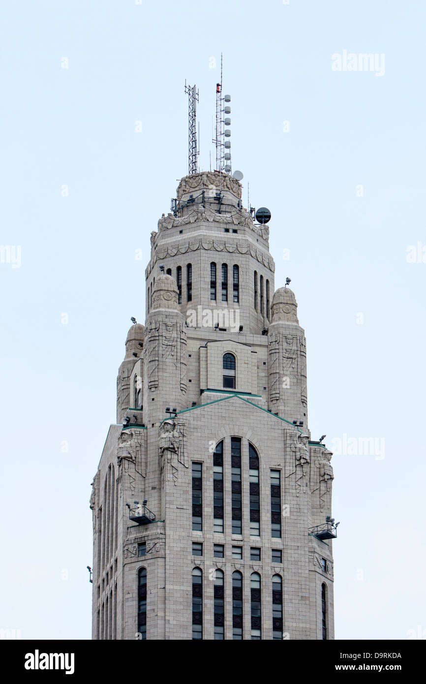 LeVeque Tower à Columbus, Ohio, USA. Banque D'Images