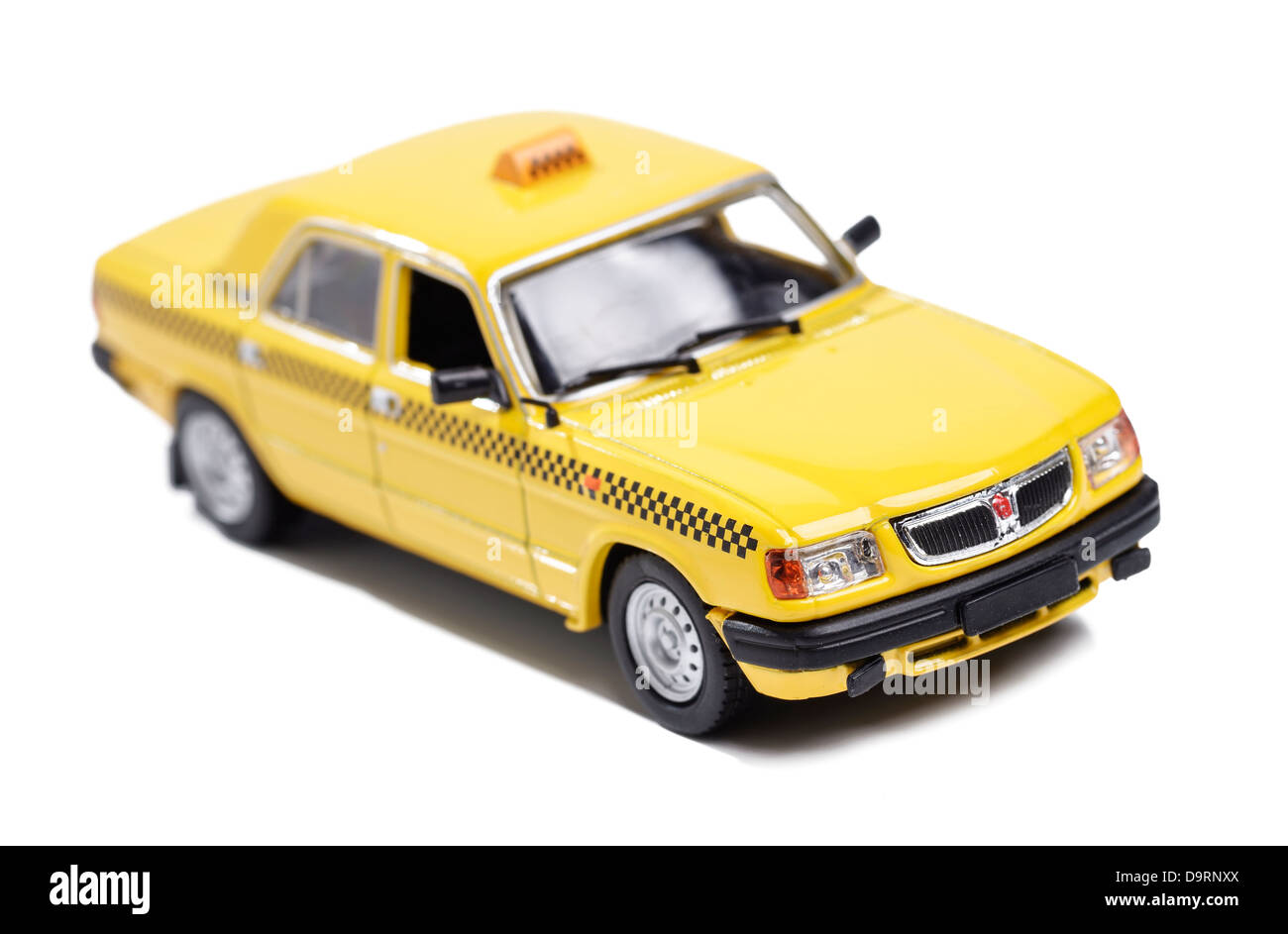 Toy yellow taxi cab Banque D'Images