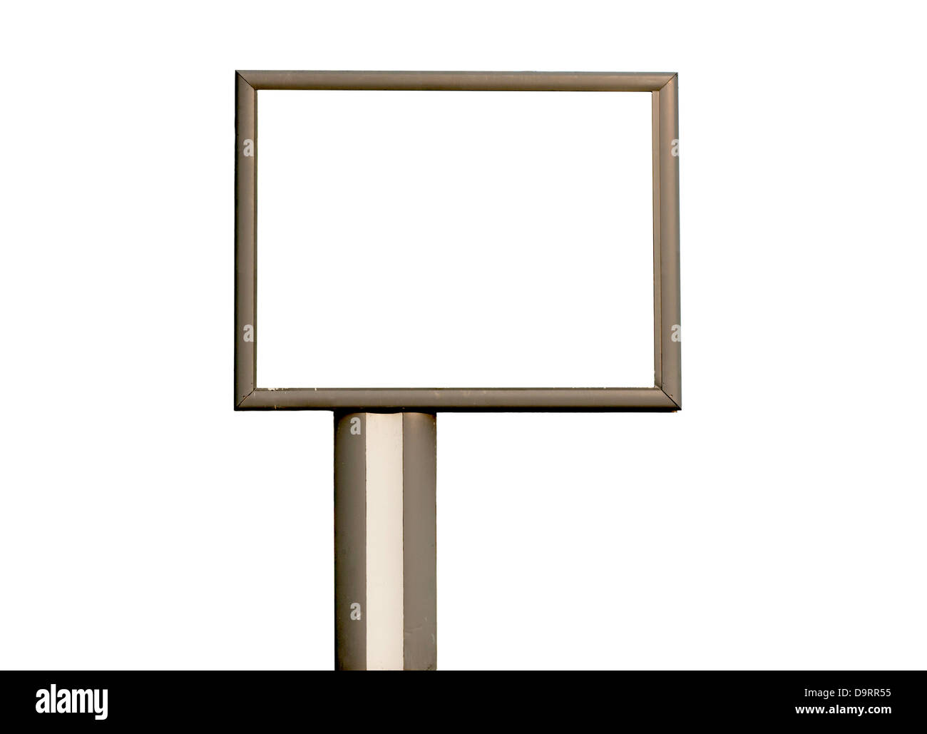 Blank billboard rue isolé sur fond blanc Banque D'Images