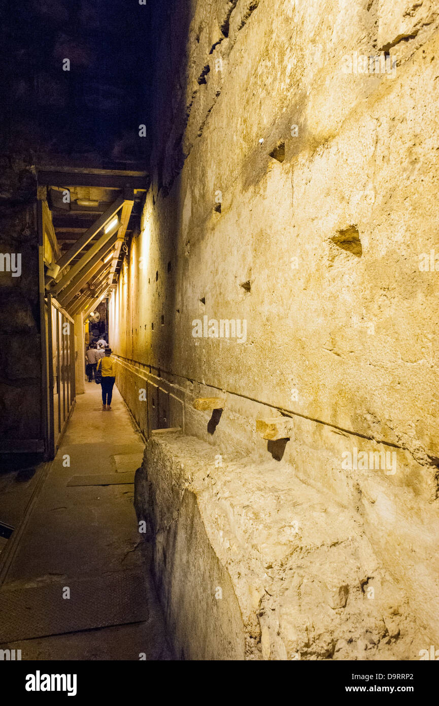 Israël , la vieille ville de Jérusalem , Tunnels Tunnel , Mur des