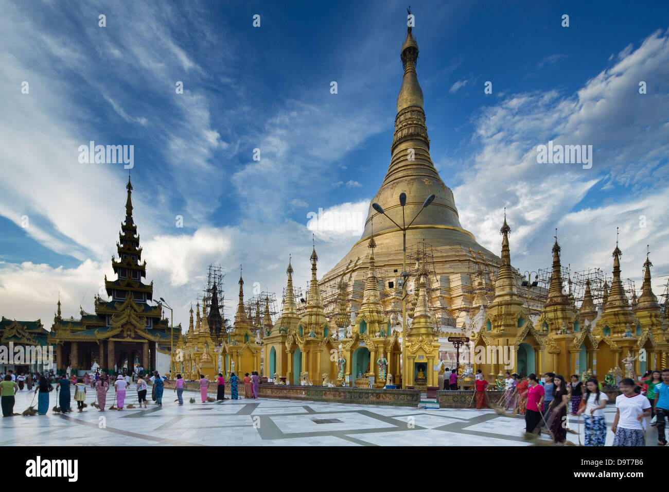 La pagode Shwedagon, Yangon, Myanmar (Birmanie) Banque D'Images