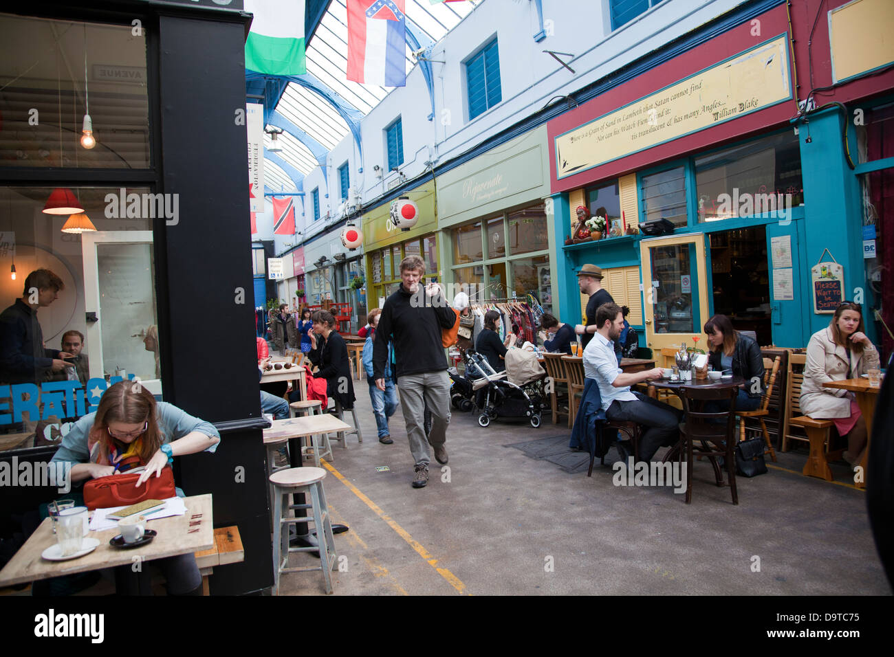Marché de Village de Brixton, dans le sud de Londres - Royaume-Uni Banque D'Images