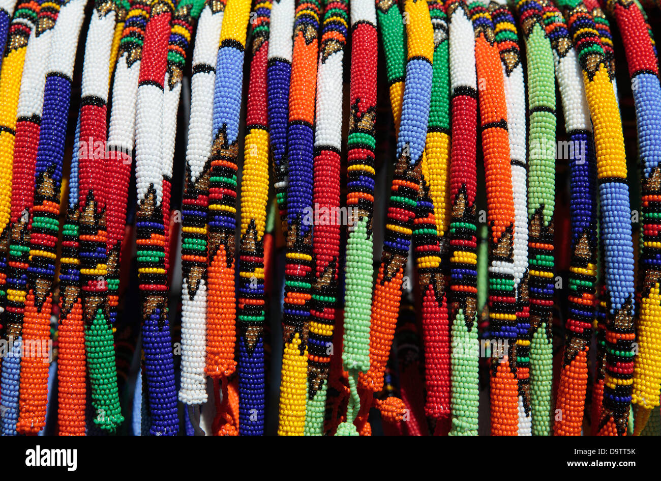 Xhosa zoulou Beaded Necklace Banque D'Images