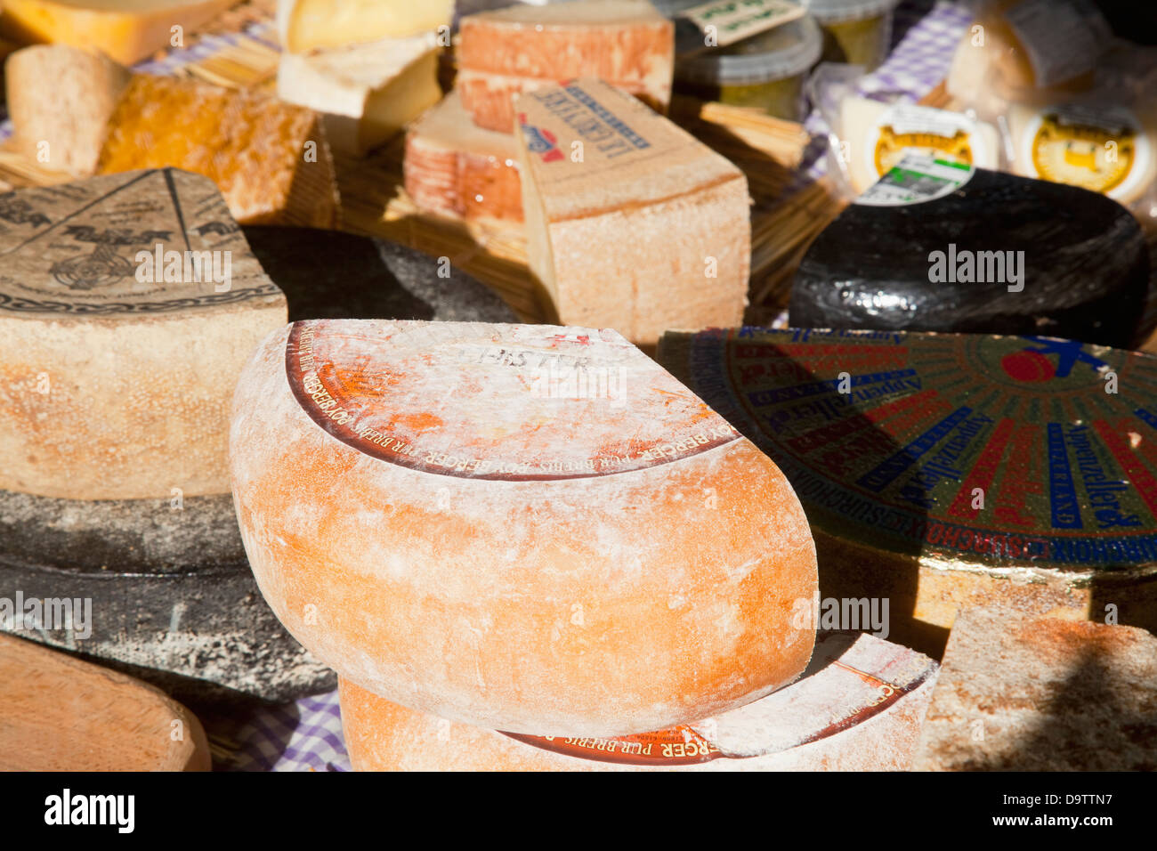 Des blocs de fromage au marché;bantry Bantry County Cork Irlande Banque D'Images