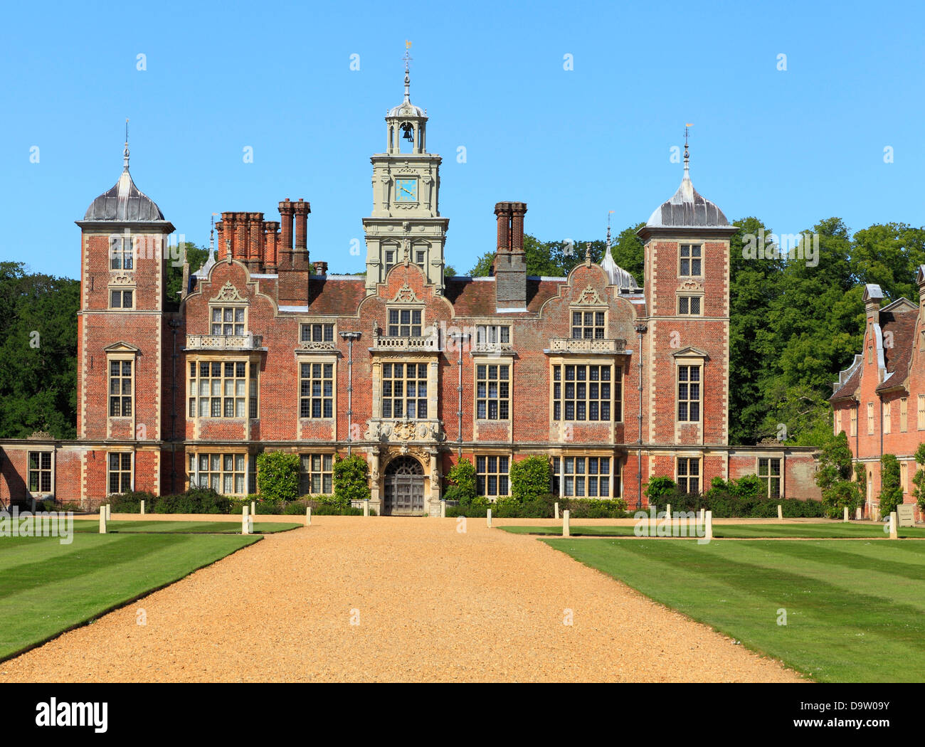 Blickling Hall, Norfolk, Angleterre, 17e siècle manoir jacobéen, anglais stately home homes Banque D'Images