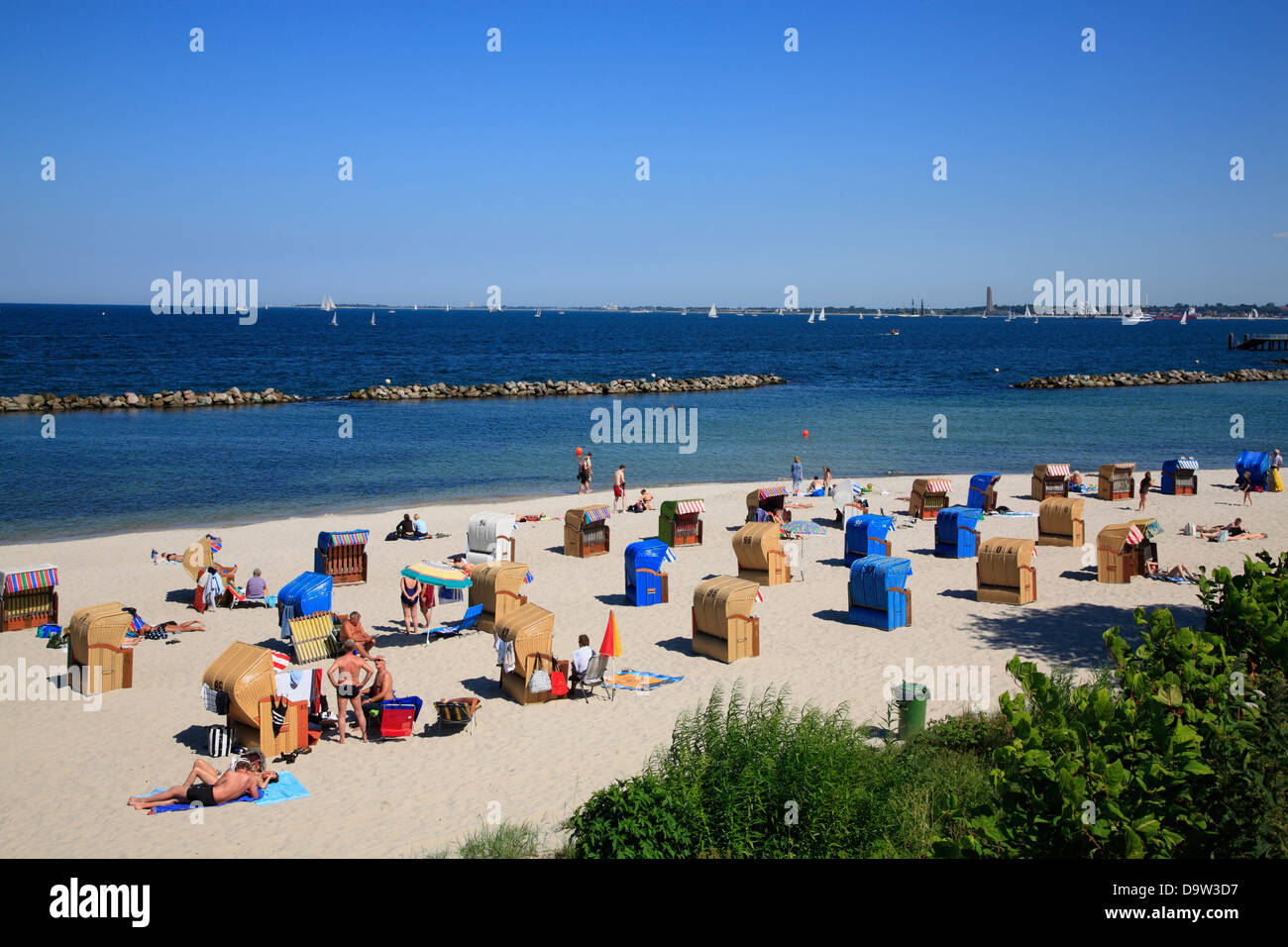 Schilksee Beach, baie de Kiel, SchleswigHolstein, Allemagne, Europe
