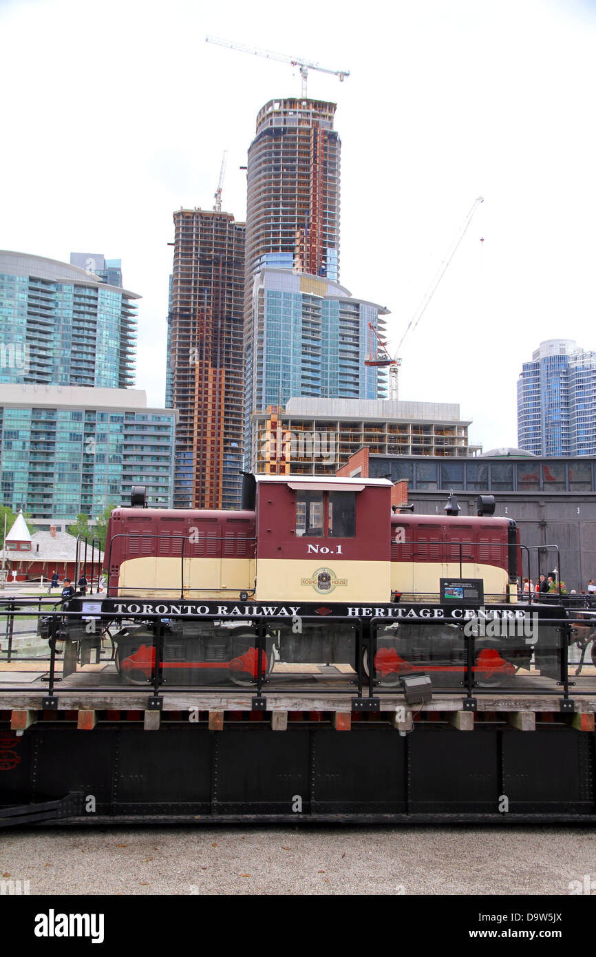 Locomotives de chemin de fer du Pacifique historique à Toronto Banque D'Images