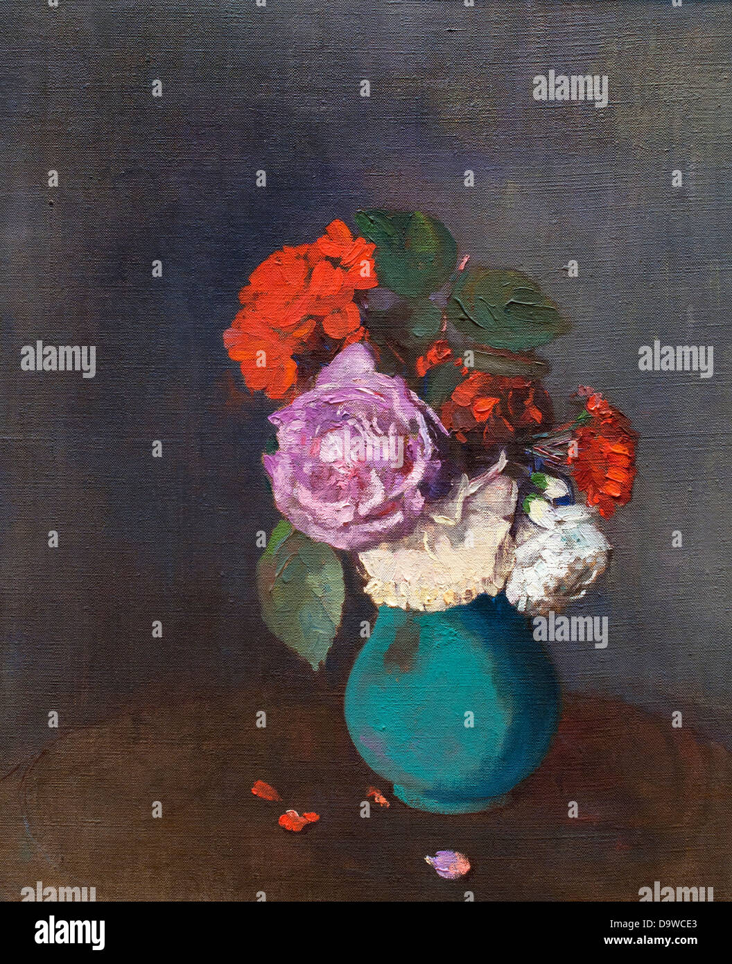 Fleurs - Fleurs d'Odilon Redon 1840-1916 France Banque D'Images