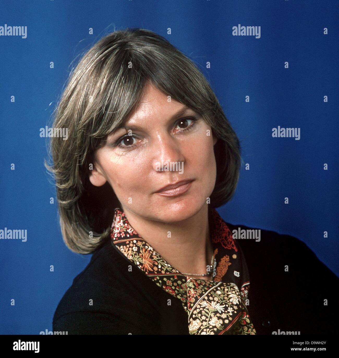 La journaliste Barbara Dickmann est la première femme à présenter l'ARD Actualités 'Tagesthemen' en 1979. Banque D'Images