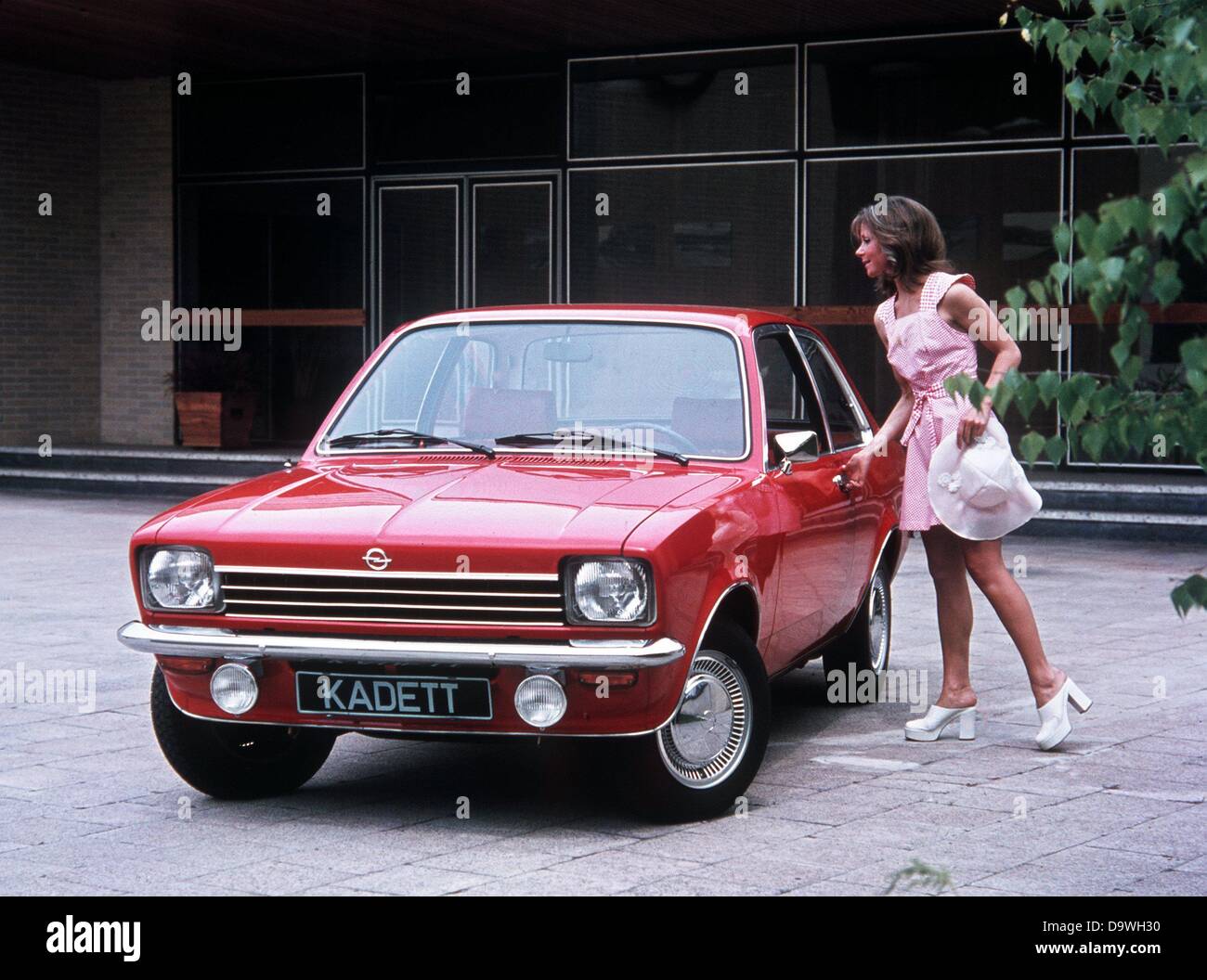 Le type d'une Opel Kadett de 1973. Banque D'Images