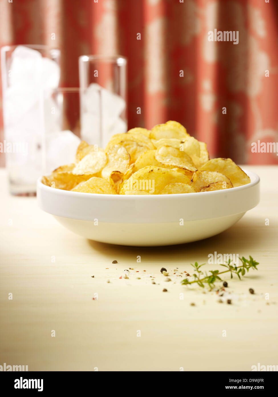 Sel poivre chips Banque D'Images