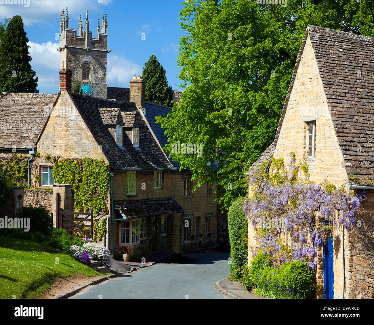 Fr - GLOUCESTERSHIRE Cotswold Village de Longborough : Banque D'Images