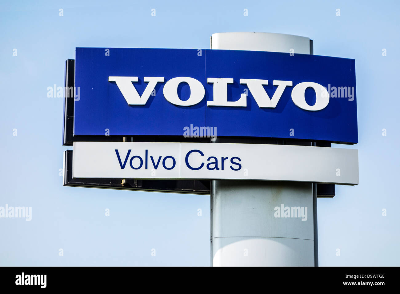 Pancarte du fabricant automobile Volvo Cars Gand l'usine d'assemblage à Seaport, Belgique Banque D'Images