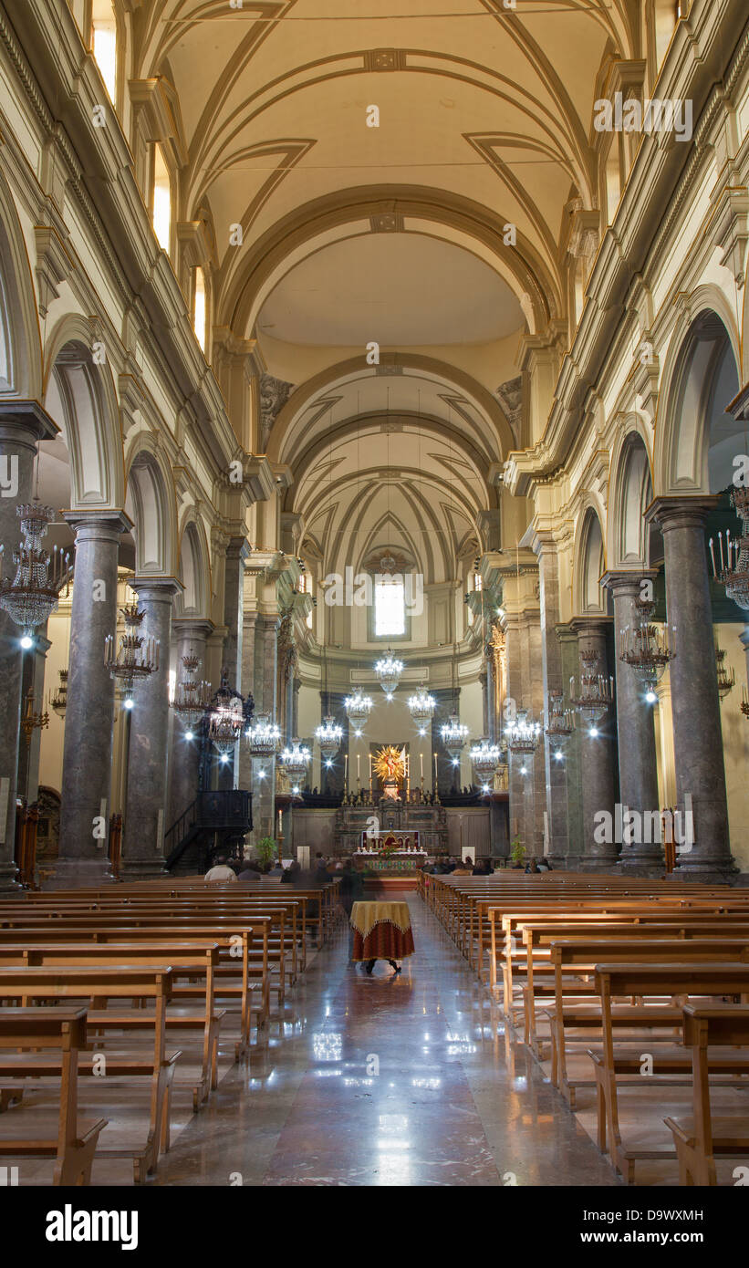 PALERMO - 7 avril : Intérieur du baroque Saint Dominique ou San Domenic l'église le 7 avril 2013 à Palerme, Italie. Banque D'Images