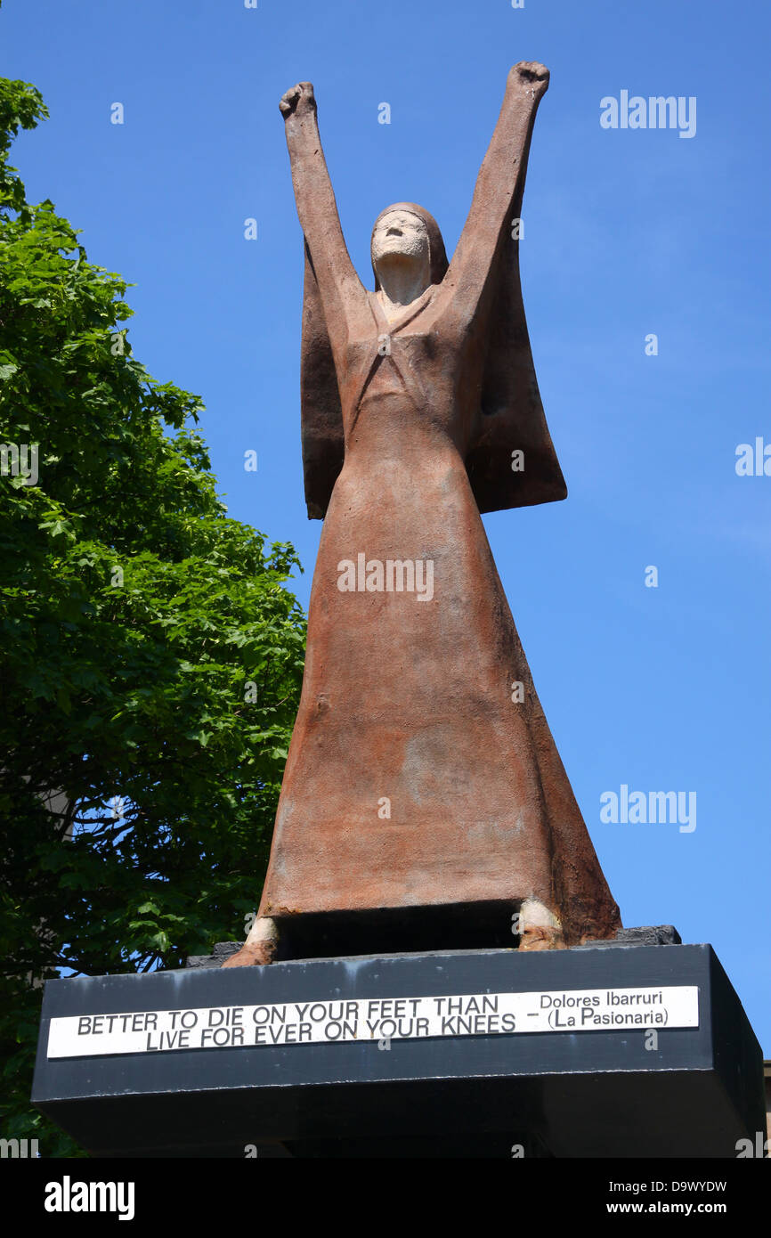 Guerre civile espagnole statue Glasgow Banque D'Images