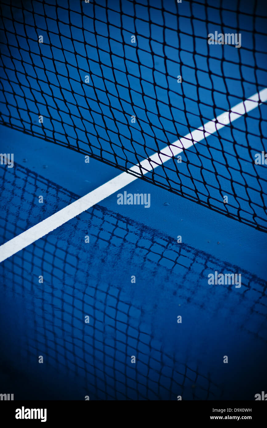 Détail net Tennis un jour de pluie Banque D'Images