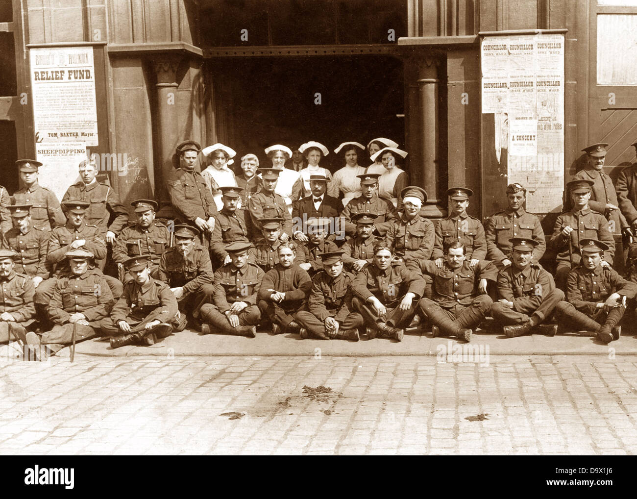 Haslingden and WW1 soldats blessés 1914/18 Banque D'Images