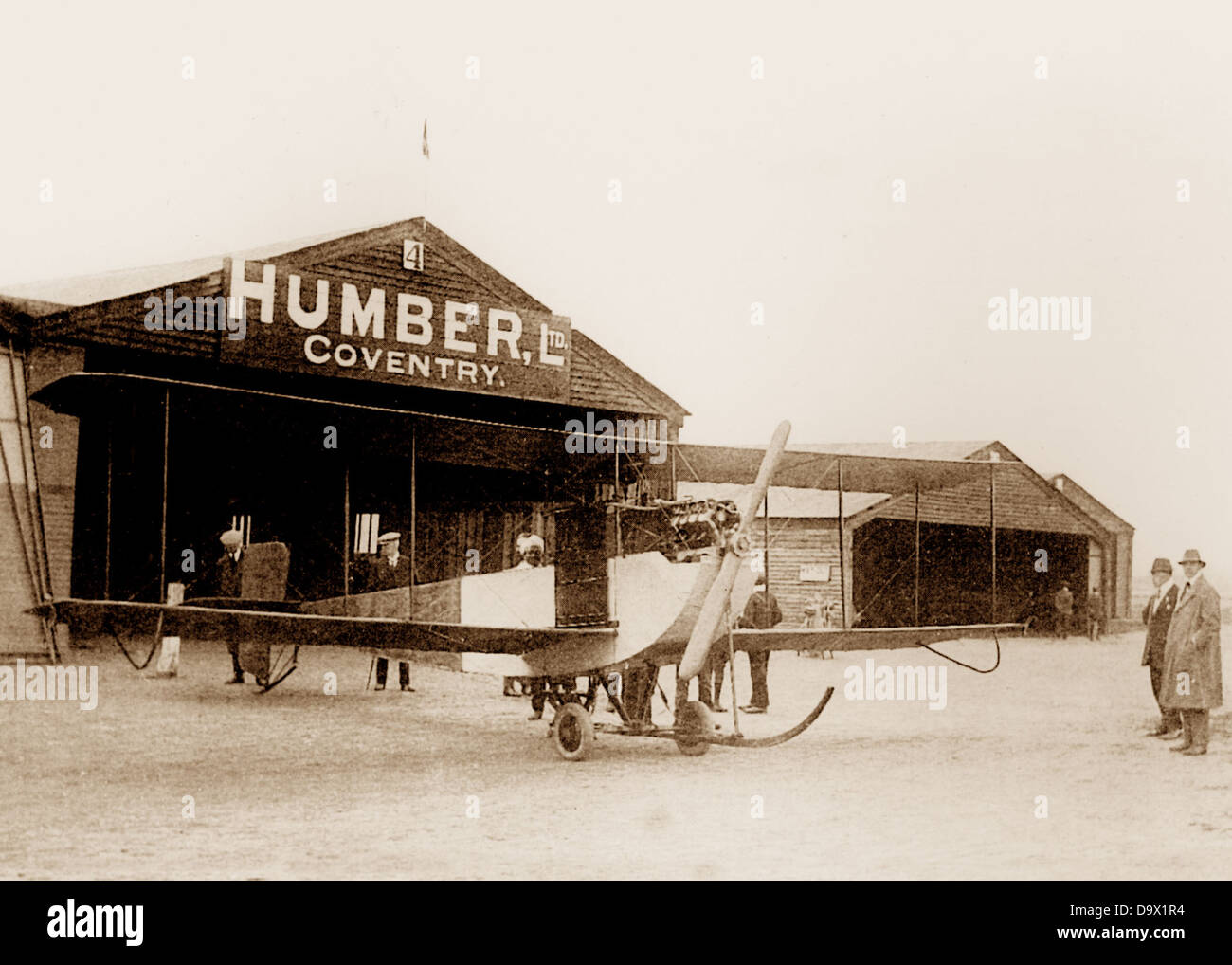 Biplan AVRO Duigan, Humber travaille, au début des années 1900, Coventry Banque D'Images