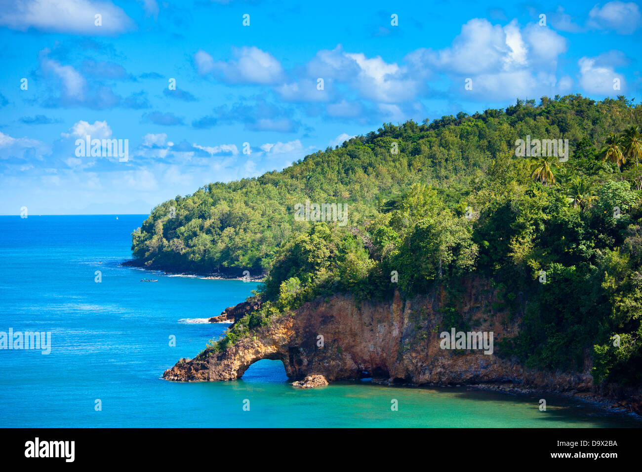 Pont terrestre sur les caraïbes, St Lucia Banque D'Images