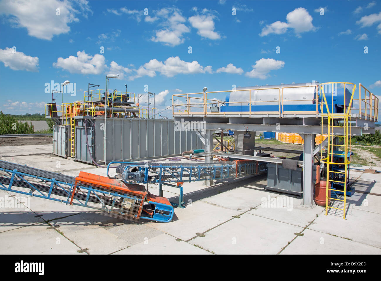 L'assèchement et la ligne de nettoyage Banque D'Images