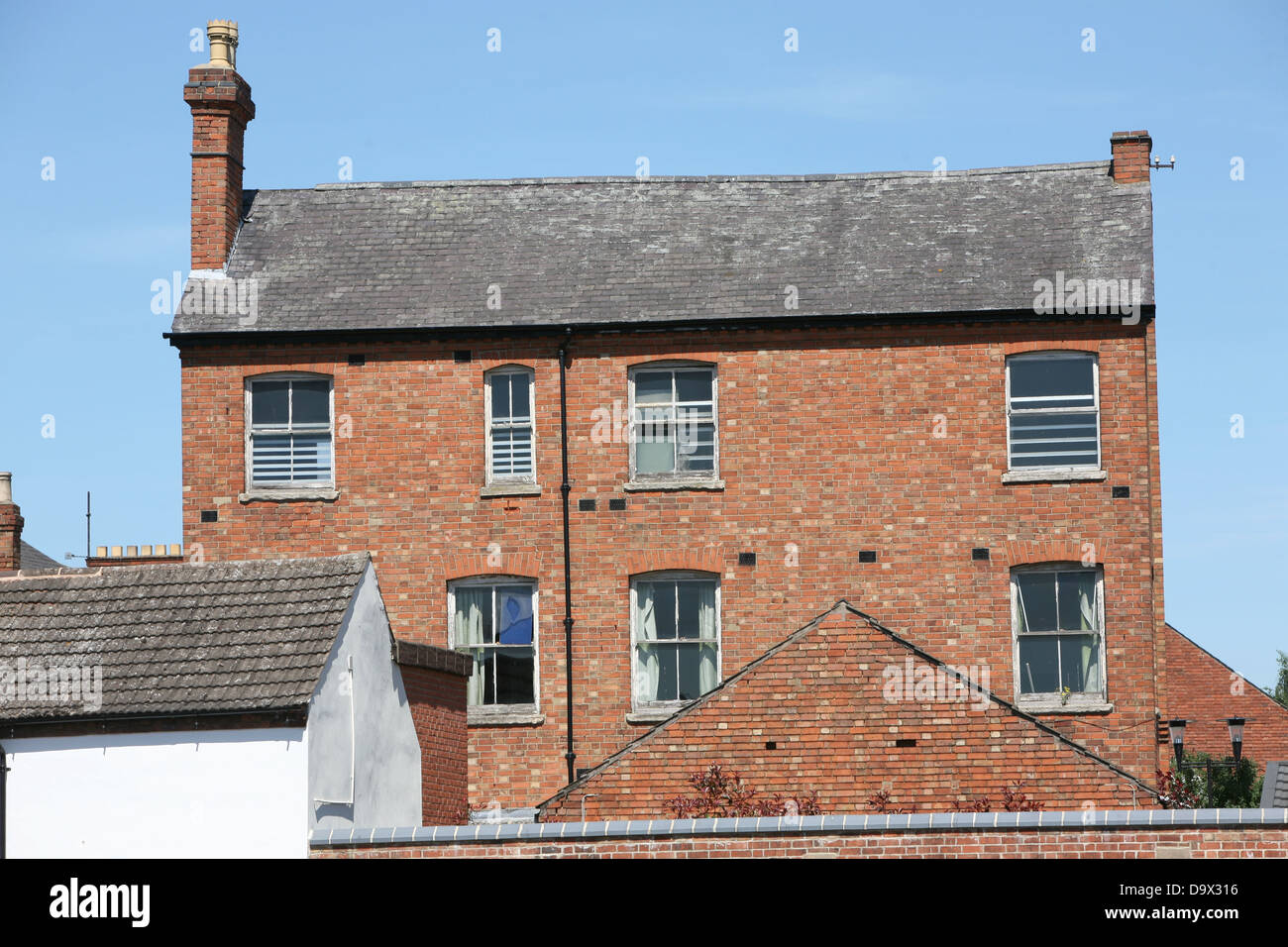 Un bâtiment à Loughborough montrant des signes de carie Banque D'Images