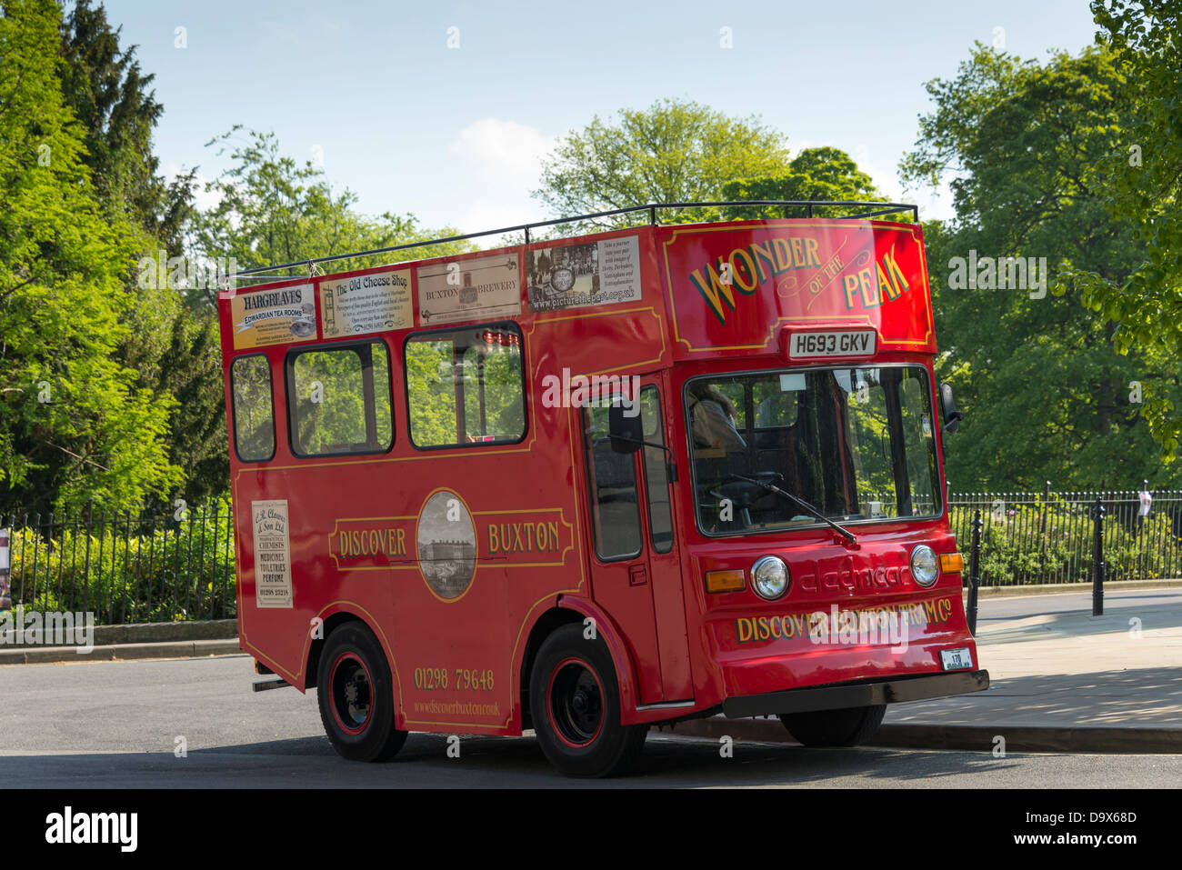 Découvrez le tramway victorienne convertie de Buxton. Buxton, Derbyshire, Angleterre. Banque D'Images