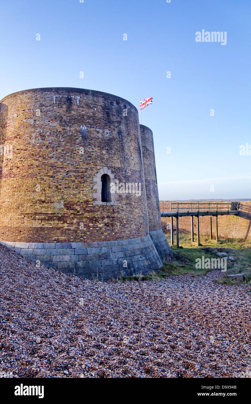 La tour Martello, Aldeburgh, Suffolk, Angleterre Banque D'Images