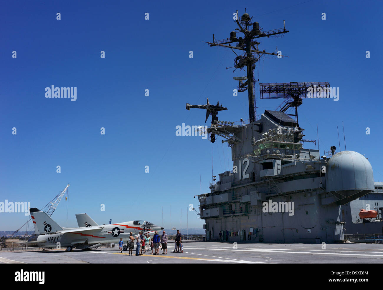 Une visite de l'envol du USS Hornet Museum Banque D'Images