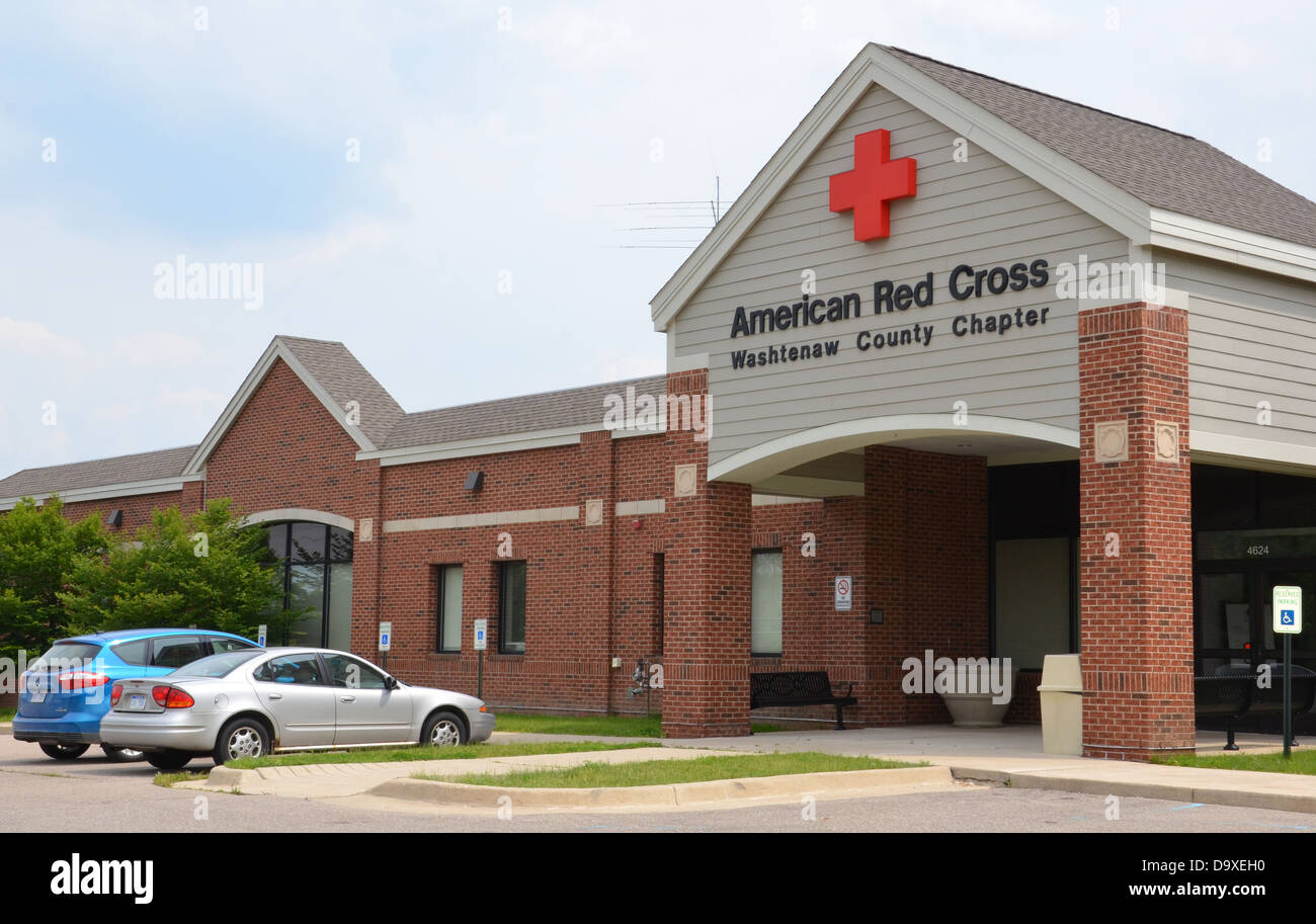 ANN ARBOR, MICHIGAN - Le 21 juin : La Croix-Rouge américaine de Washtenaw Comté. Banque D'Images