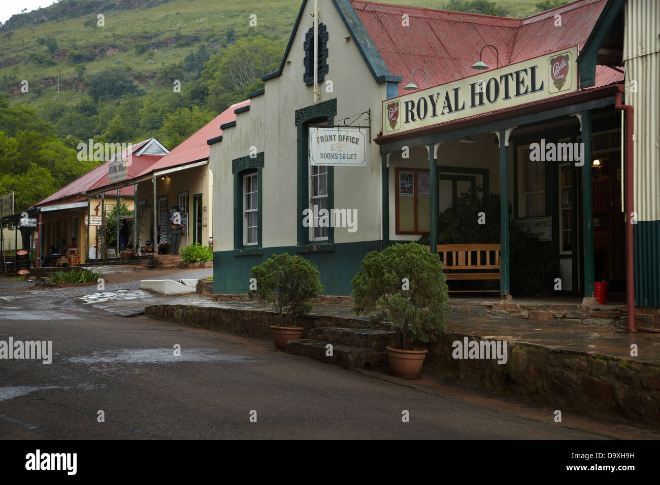 Royal Hotel, dans le village historique de Pilgrim's Rest, près de Graskop, la province de Mpumalanga, Afrique du Sud Banque D'Images