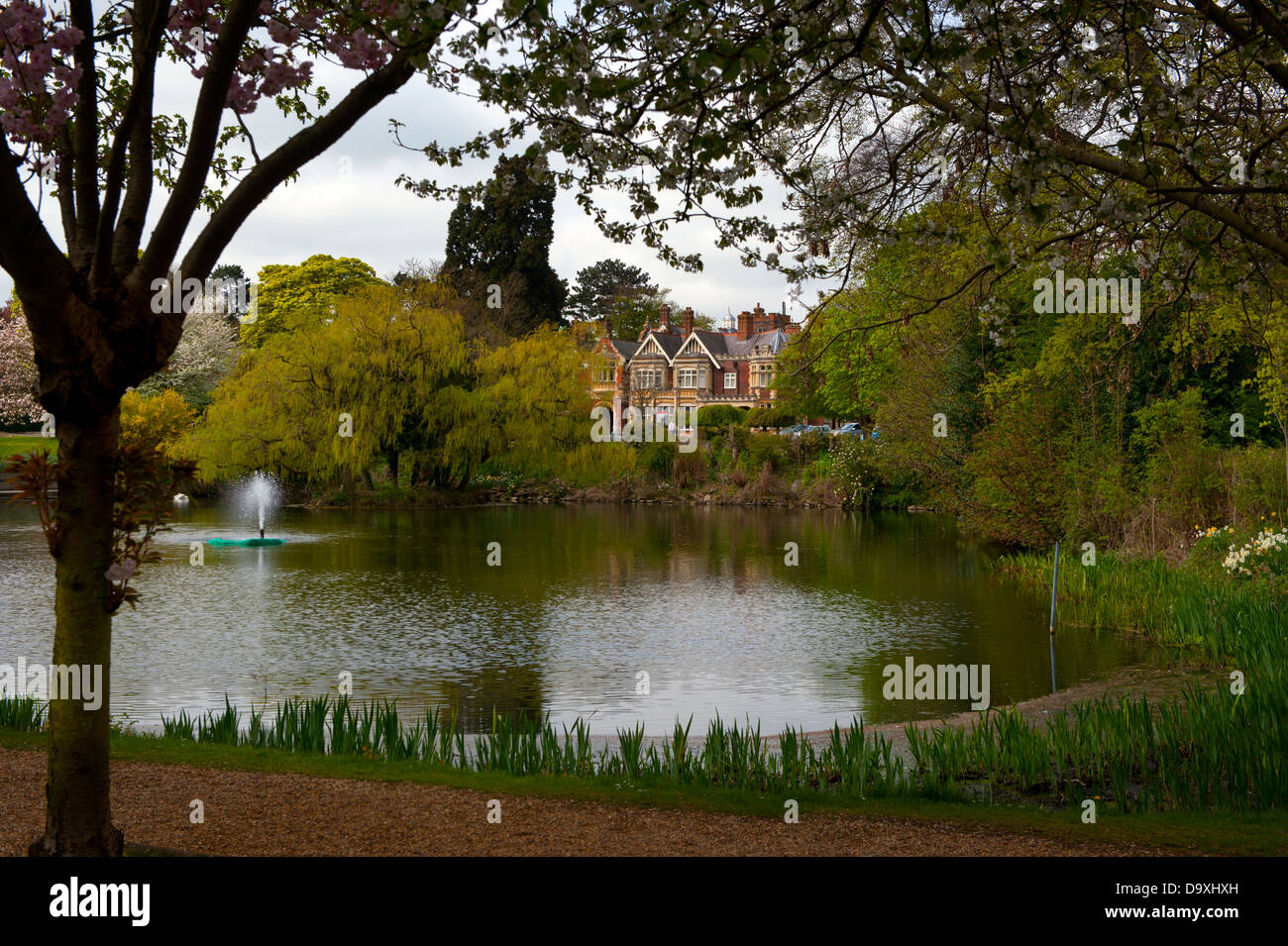 Bletchley Park, Milton Keynes, Buckinghamshire, Angleterre, accueil d'énigmes et le Code Breakers dans WW2. Mai 2013 Banque D'Images