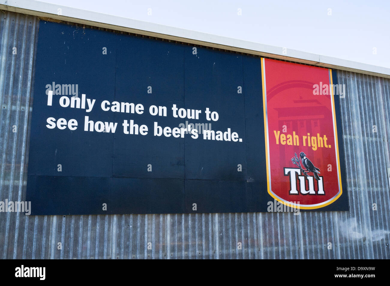 TUI AG Tui Brewery Brewery Nouvelle-zélande signe publicité Publicité Banque D'Images