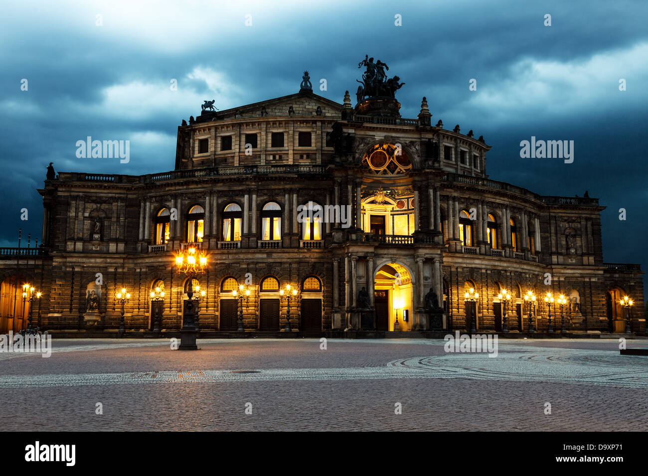 Théâtre de l'opéra de Dresde. Allemagne Banque D'Images