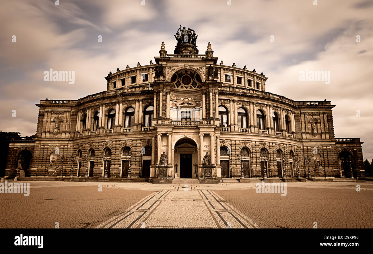 Théâtre de l'opéra de Dresde. Allemagne Banque D'Images