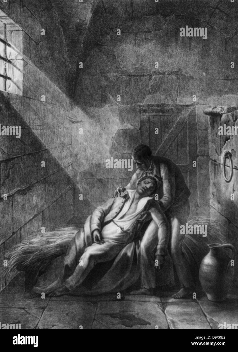 Toussaint L'ouverture meurt dans la prison... Toussaint L'ouverture est mort en prison, 1803 Banque D'Images